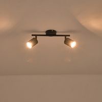 Metal spotlight 2XGU10 Max 7W 300X130 mm black Arte Illumina Olymp