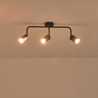 Metal spotlight 3 lamps 3XGU10 Max 7W 500X230 mm black Arte Illumina Olymp