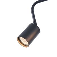 Metal spotlight 3 lamps 3XGU10 Max 7W 500X230 mm black Arte Illumina Olymp