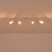 Metal spotlight 4LIGHT 4XGU10 Max 7W 790X165MM white Arte Illumina Olymp