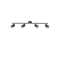 Metal spotlight 4LIGHT 4XGU10 Max 7W 790X165MM black Arte Illumina Olymp
