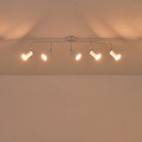 Metal spotlight 5 lamps 5XGU10 Max 7W 800X230 mm white Arte Illumina Olymp
