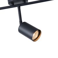Metal spotlight 5 lamps 5XGU10 Max 7W 800X230 mm black Arte Illumina Olymp