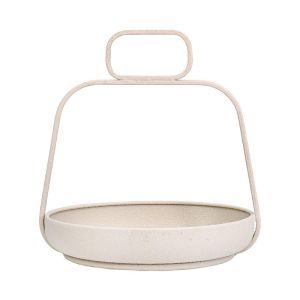 Metal tray FL620327 cream color 26X25X27CM