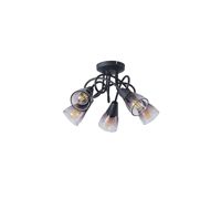 Метална стъклена лампа 5 светлини 5XE14 Max 8W 380X185 мм прозрачен Arte Illumina Classy