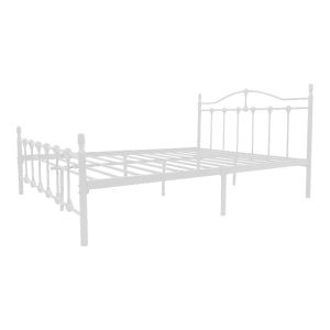 Метално легло Wotso бяло 150x200 см
