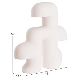 Decorative table lamp Elbar HM4698.02 fiber cement in WHITE--[E14]--44X12X50HCM.