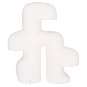 Decorative table lamp Elbar HM4698.02 fiber cement in WHITE--[E14]--44X12X50HCM.
