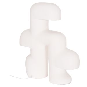 Decorative table lamp Elbar HM4698.02 fiber cement in WHITE--[E14]--44X12X50HCM.