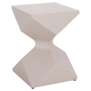Low side table Zander SM6494.02 cream-white aluminum 32X32X45 cm.