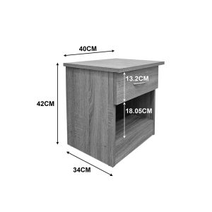 Нощно шкафче Bedy Sonoma 40x34x42см