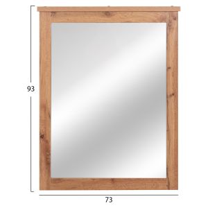 Mirror Carys HM314.12 melamine in natural wood color 73X4 (THICKNESS)X93HCM.