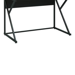 Офис бюро Spaco в естествен нюанс - черни метални крака 123x61.5x100.5см