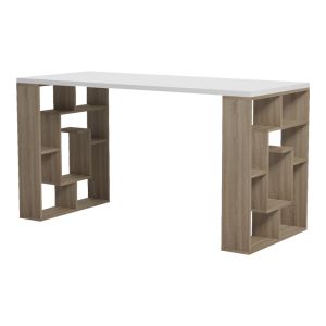 Офис бюро с рафт Lovet sonoma-white 140x60x75см