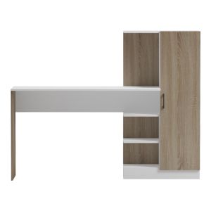 Офис с библиотека и шкаф Ofisio sonoma-white 152.3x40x120см
