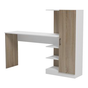 Офис с библиотека и шкаф Ofisio sonoma-white 152.3x40x120см