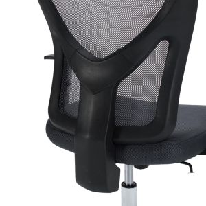 Офис стол Cuore HM1207.02 сив мрежестен плат - черна рамка - хромирана основа 63X61X125ВСМ.