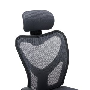 Офис стол Cuore HM1207.02 сив мрежестен плат - черна рамка - хромирана основа 63X61X125ВСМ.