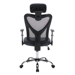 Офис стол Cuore HM1207.02 сив мрежестен плат - черна рамка - хромирана основа 63X61X125ВСМ.