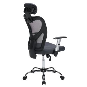Офис стол Cuore HM1207.02 сив мрежестен плат - черна рамка - хромирана основа 63X61X125ВСМ.