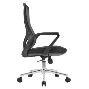 Офис стол Decifer HM1212.01 черен мрежестен плат - хромирана основа 61X60X110ВСМ.