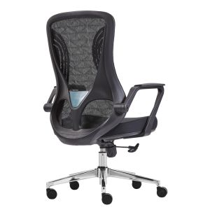 Офис стол Decifer HM1212.01 черен мрежестен плат - хромирана основа 61X60X110ВСМ.