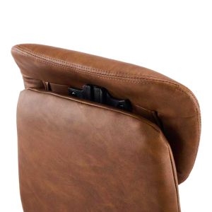 Офис стол Ferka кафяв, PU 64x71x120-128 см
