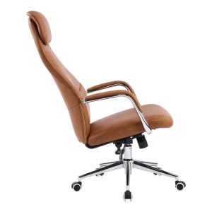 Офис стол Ferka кафяв, PU 64x71x120-128 см