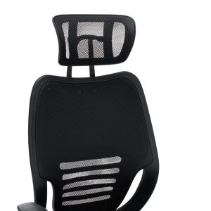 Офис стол HM1206.01 черен мрежестен плат - хромирана основа 63X64X122ВСМ.