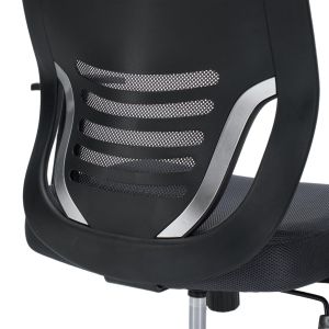 Офис стол HM1206.02 сив мрежестен плат - хромирана основа 63X64X122ВСМ.