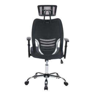 Офис стол HM1206.02 сив мрежестен плат - хромирана основа 63X64X122ВСМ.