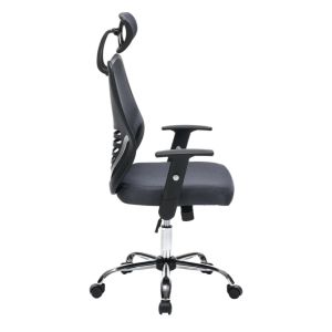 Офис стол HM1206.02 сив мрежестен плат - хромирана основа 63X64X122ВСМ.