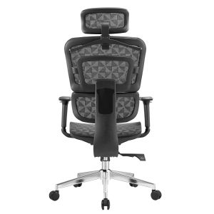 Офис стол Moden HM1215.01 черен мрежестен плат - хромирана основа 68X69X126ВСМ.