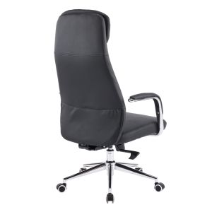 Офис стол Sonty HM18354.01 черна изкуствена кожа - хромирана основа 64X68X125ВСМ.