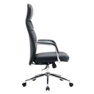 Офис стол Teeter HM18355.01 черна изкуствена кожа - хромирана основа 67X66X121ВСМ.