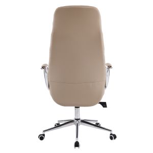 Офис стол Teeter HM18355.02 бежова изкуствена кожа - хромирана основа 67X66X121ВСМ.