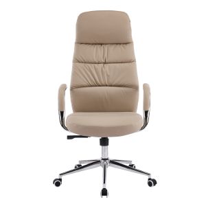 Офис стол Teeter HM18355.02 бежова изкуствена кожа - хромирана основа 67X66X121ВСМ.