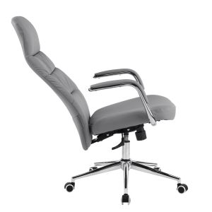 Офис стол Teeter HM18355.10 сива изкуствена кожа - хромирана основа 67X66X121ВСМ.