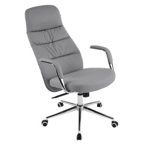 Офис стол Teeter HM18355.10 сива изкуствена кожа - хромирана основа 67X66X121ВСМ.