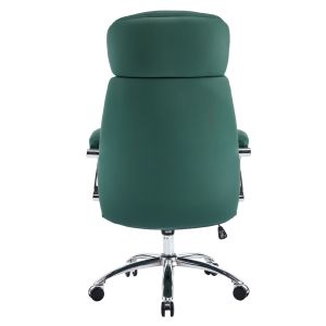 Офис стол Toren HM18357.07 зелена изкуствена кожа - хромирана основа 66X74X128ВСМ