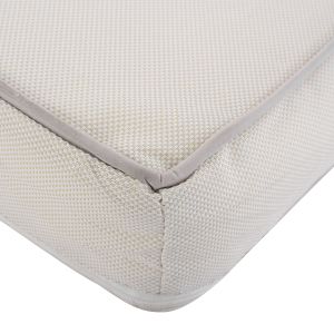 Beach lounger with cushion Korinos HM10793.60T, pine wood - textile, cream-colored cover, 79X204X80HCM.
