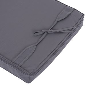 Beach lounger with cushion Korinos HM10796.30T, pine wood - textile, gray cover, 79X204X80ВСМ.