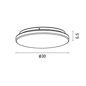 Плафон 18W 1900LM 3CCT (3000-4000-6500K) Ø310MM 3CCT IP20 бял Arte Illumina Nuivia