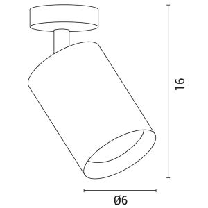 Ceiling lamp removable cylindrical Led 10W 850LM 4000K 170-265V white plus Arte Illumina Rotondo