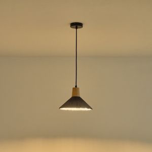 Полилей каучук дърво-бетон единична лампа 1XΕ27 Max 15W Ø250X1680MM черен Arte Illumina Gesso
