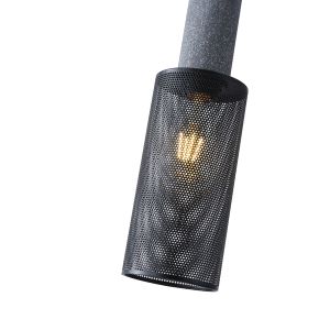 Полилей от бетон и метал, единична лампа, 1XΕ27 Max 15W Ø100X1840MM, черен, Arte Illumina Scouro