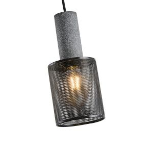 Полилей от бетон и метал, единична лампа, 1XΕ27 Max 15W Ø120X1760MM, черен, Arte Illumina Scouro