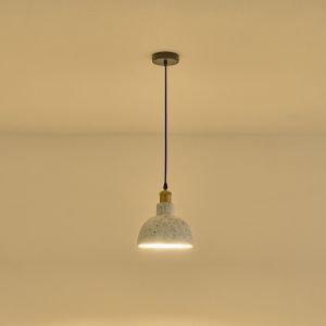 Полилей от бетон и метал, единична лампа, 1XΕ27 Max 15W Ø200X200X160MM, бял, Arte Illumina Splashed