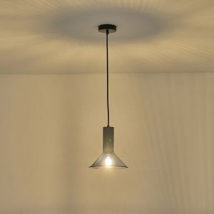 Полилей от бетон и метал, единична лампа, 1XΕ27 Max 15W Ø210X1720MM, черен, Arte Illumina Scouro