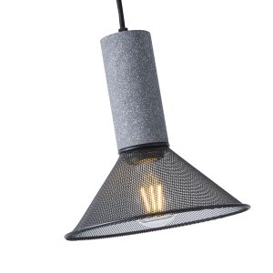 Полилей от бетон и метал, единична лампа, 1XΕ27 Max 15W Ø210X1720MM, черен, Arte Illumina Scouro